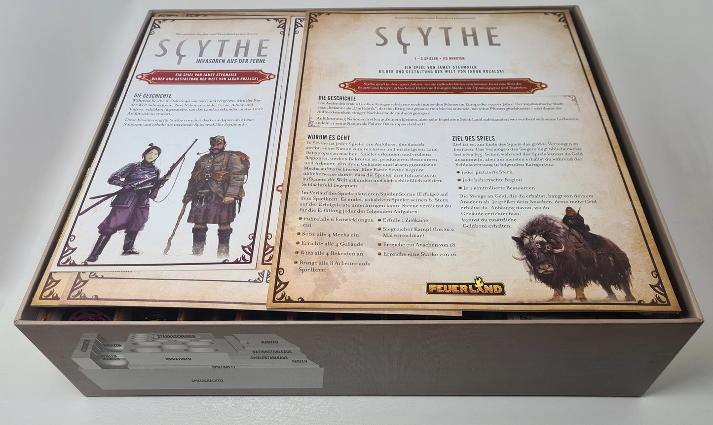Scythe und Erweiterung Invaders from Afar Inlay