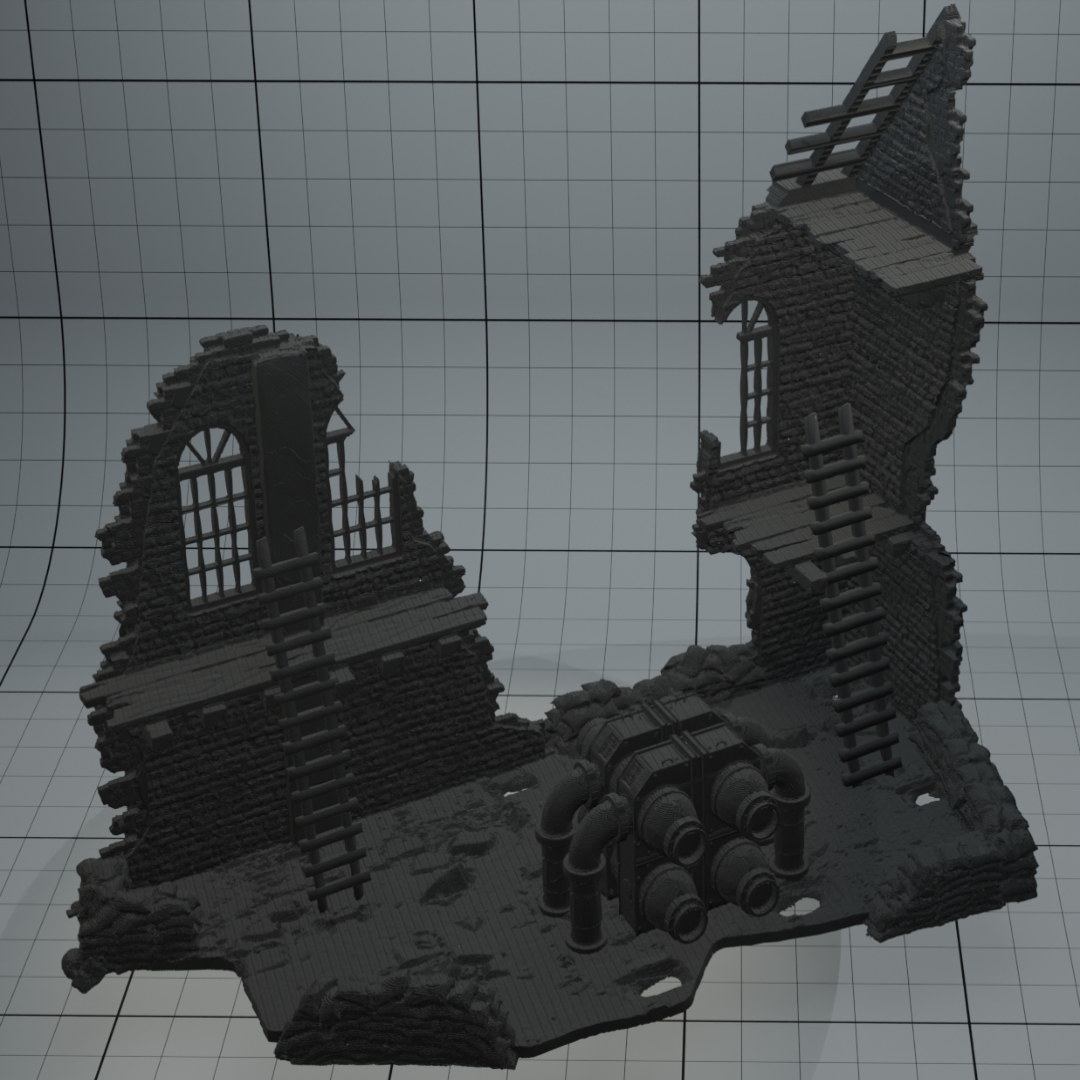Industriegebäude Ruinen DND / RPG / Warhammer 40K / Warzone / Age of Sigma